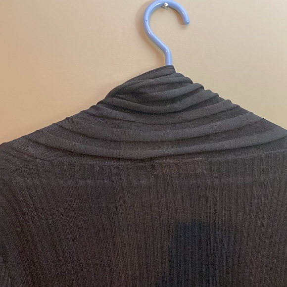 Orange black ribbed collared cardigan. Might be vintage. - Picture 10 of 10